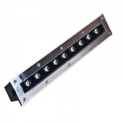 SPOT ENCASTRE  AU SOL RECTANGULAIRE 9W LED 220V