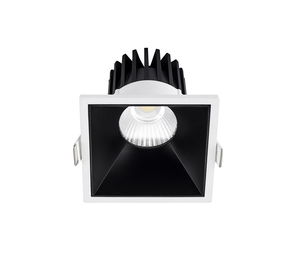 Double spot LED encastré carré noir - 2x7W - 36° - ®