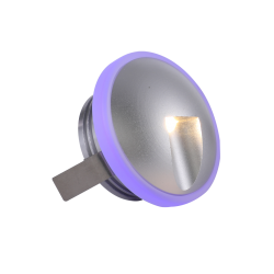 SPOT ENCASTRE ALUMINIUM ROND 2x1W LED IP20