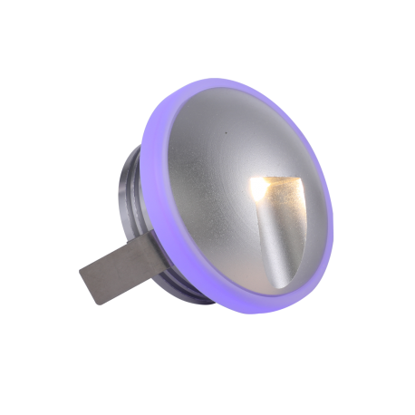 SPOT ENCASTRE ALUMINIUM ROND 2x1W LED IP20