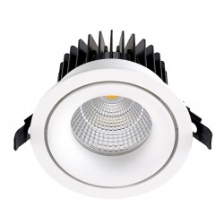 SPOT ALLUMINIUM ENCASTREE ROND BLANC COB BRIDGLUX 30W CW