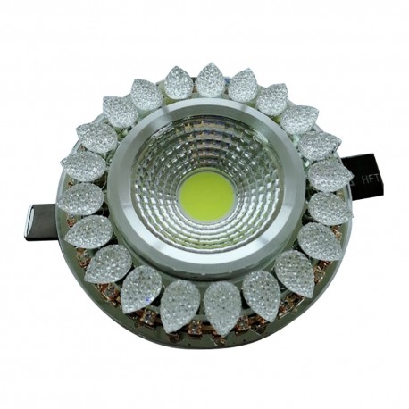 SPOT FIXE CRYSTAL CLAIR ROND SMD 3W+GU10