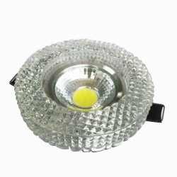 SPOT FIXE CRYSTAL CLAIR ROND SMD 3W+GU10