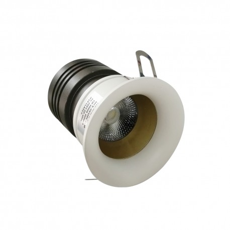 MINI SPOT LED ROND COB BLACK/COPPER 5W WW