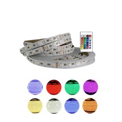 RUBAN LED SMD5050 60L 5M*10 24V 14.4W IP65 RGB