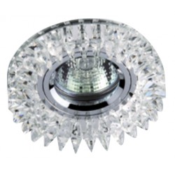 SPOT FIXE CRYSTAL CLAIR ROND SMD 3W+GU10