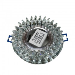 SPOT FIXE CRYSTAL CLAIR ROND SMD 3W+GU10